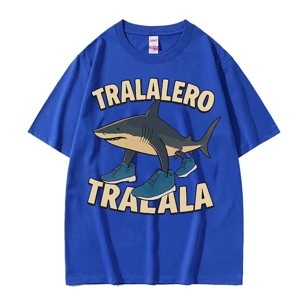 Funny Running Shark Meme T-Shirt photo 6
