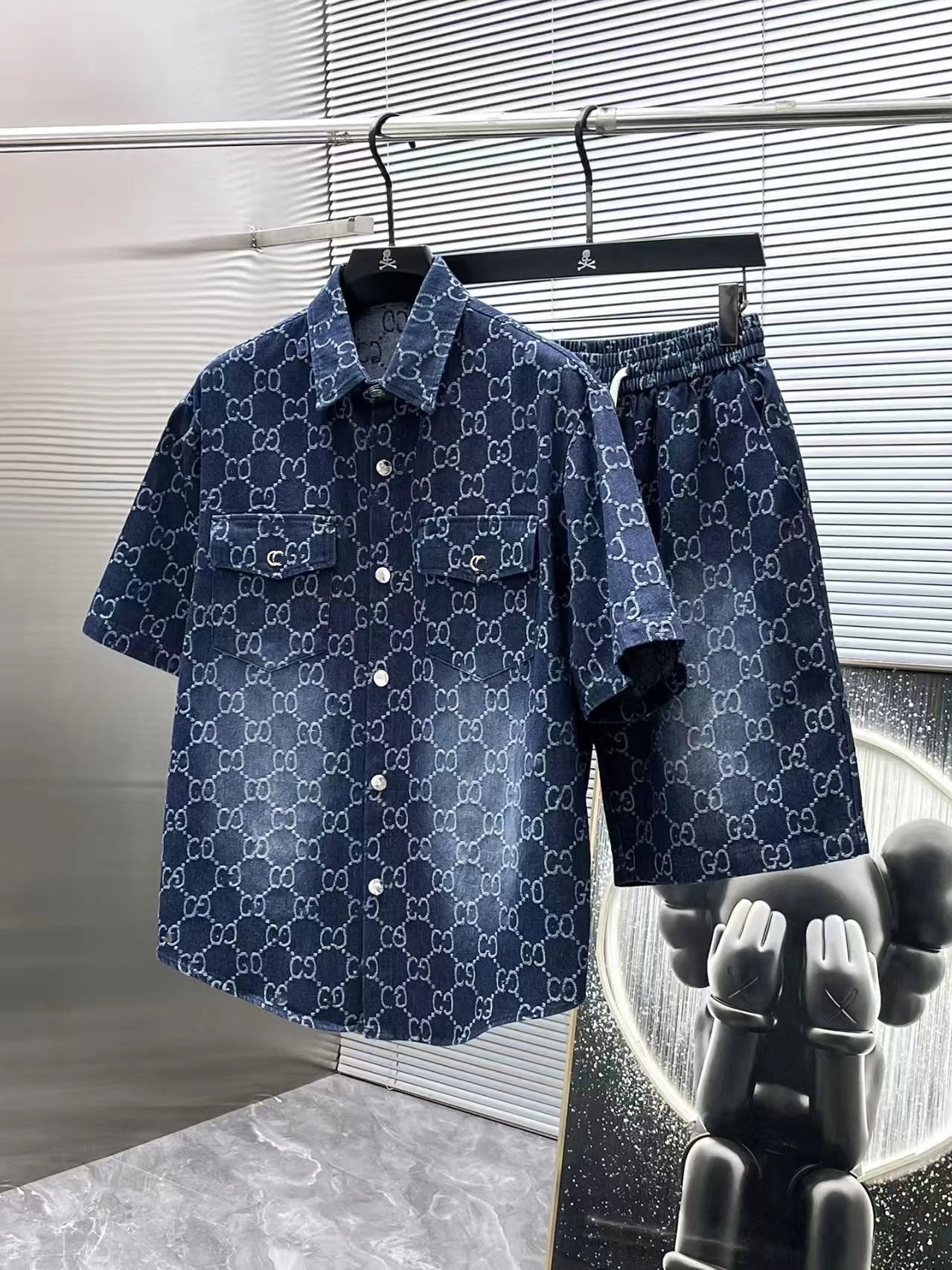 Denim Shorts and Shirt Set photo 7