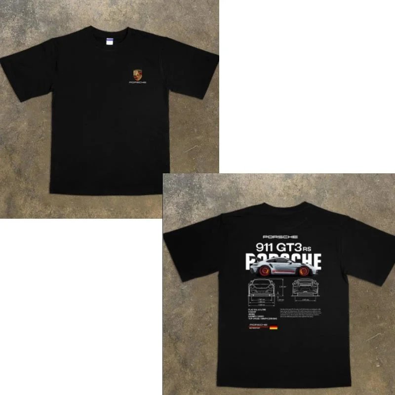 Men's Cotton T-Shirt Porsche 911GT3RS Racing photo 2