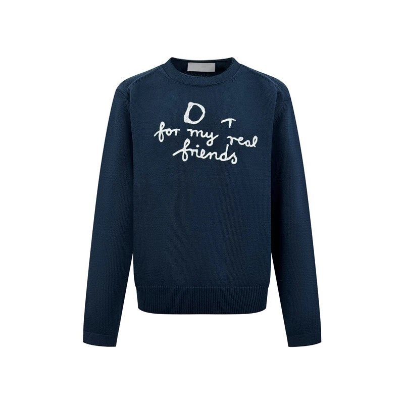 Letter Embroidered Knit Sweater photo 3