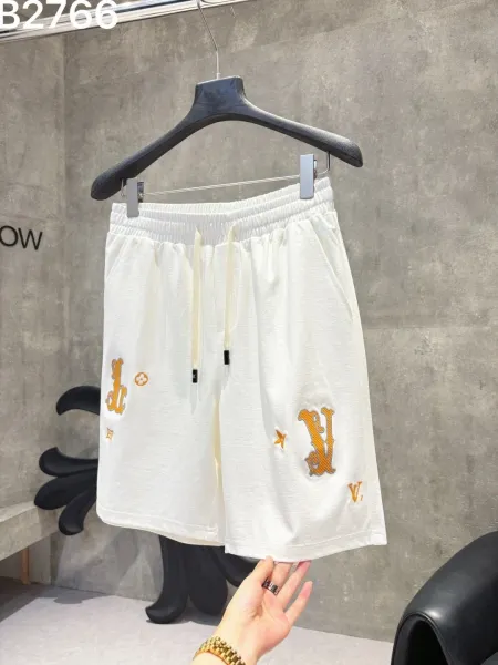 Louis Vuitton Monogram Embroidered Shorts White - 1