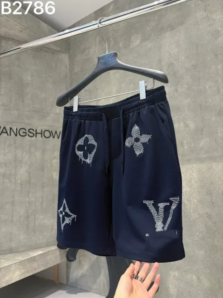 Louis Vuitton Grid Monogram Print Navy Shorts - 1