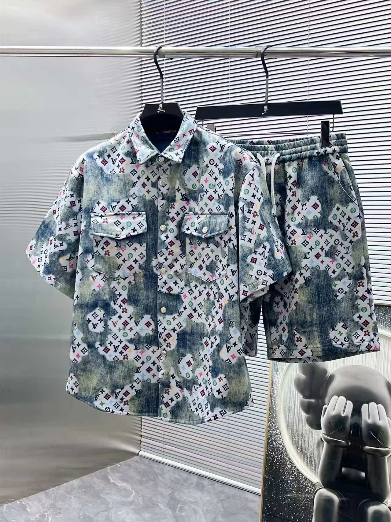 Denim Shorts and Shirt Set photo 3