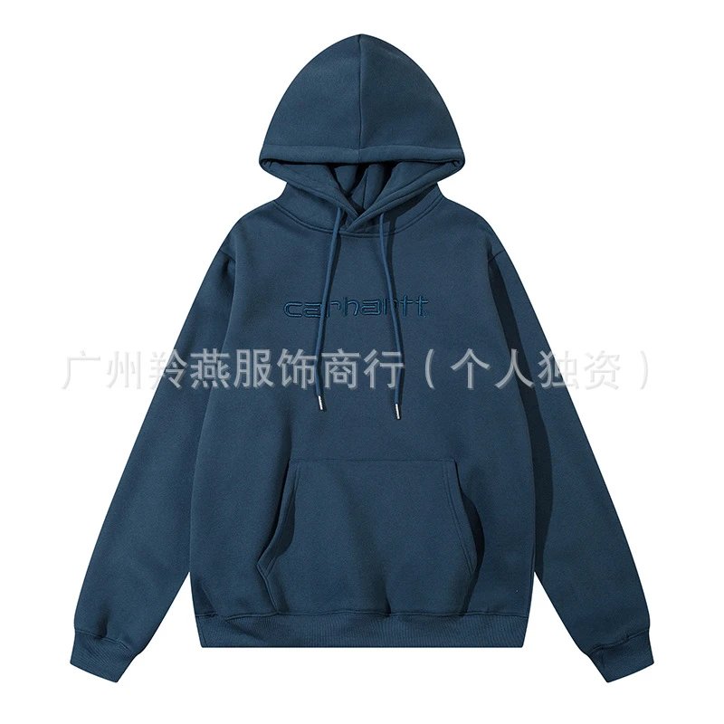 Letter Embroidered Fleece Hoodie photo 5