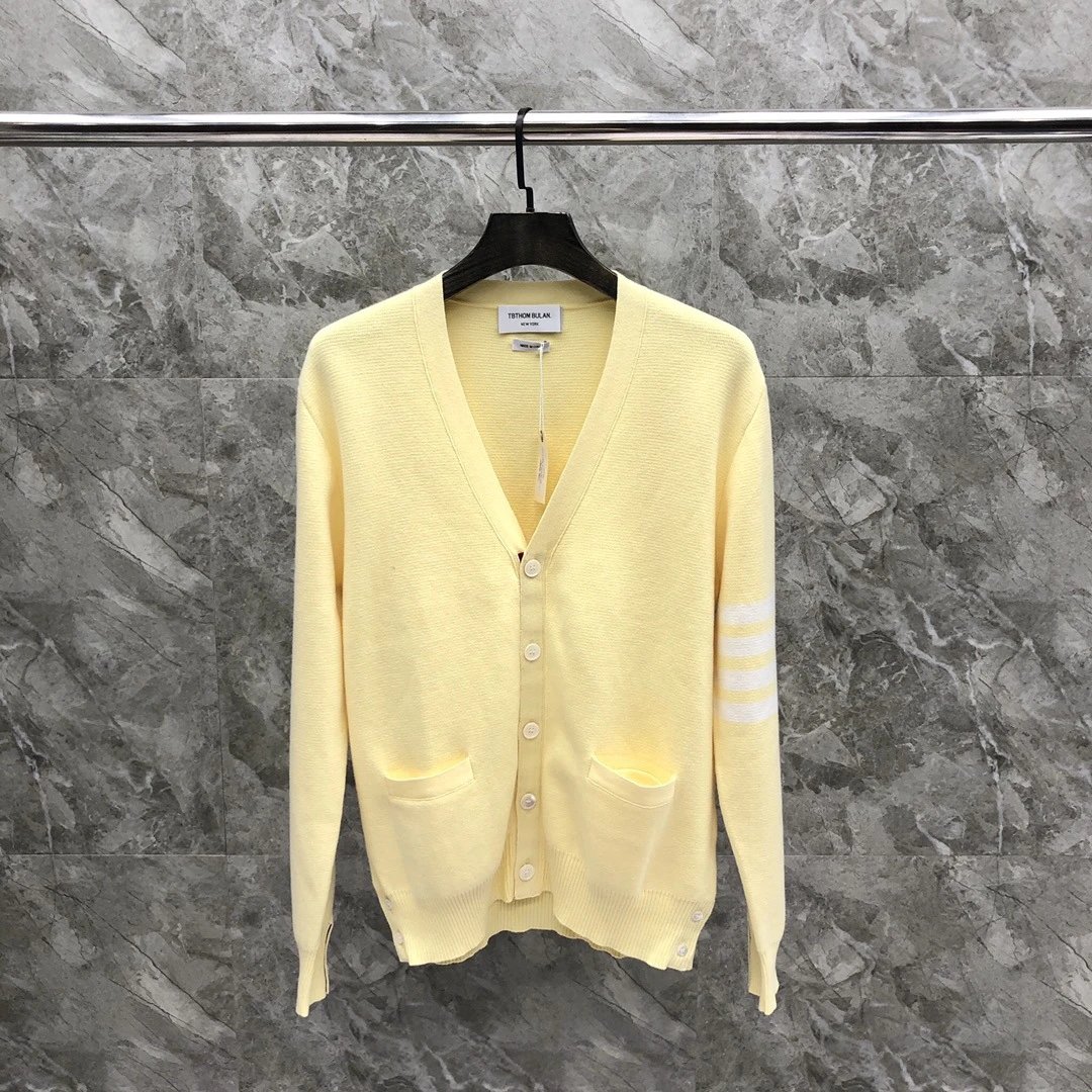 V-Neck Cardigan Color-Block Long Sleeve Unisex photo 4