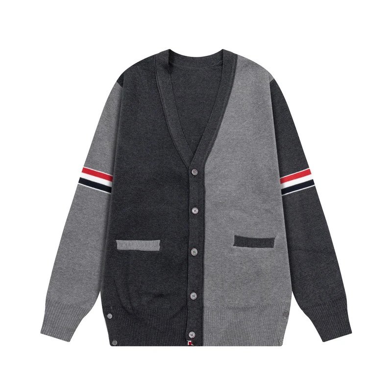 Contrasting Sleeve Trim Cardigan
