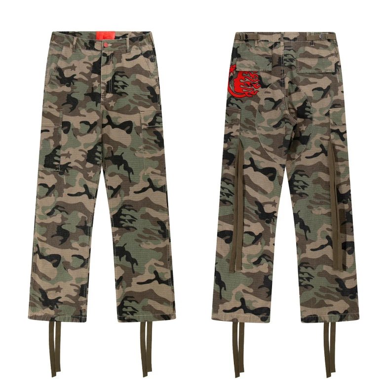 Camouflage Straight Denim Jeans photo 7
