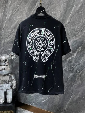Chrome Hearts Embroidered Cross Motif Black T-Shirt - 47