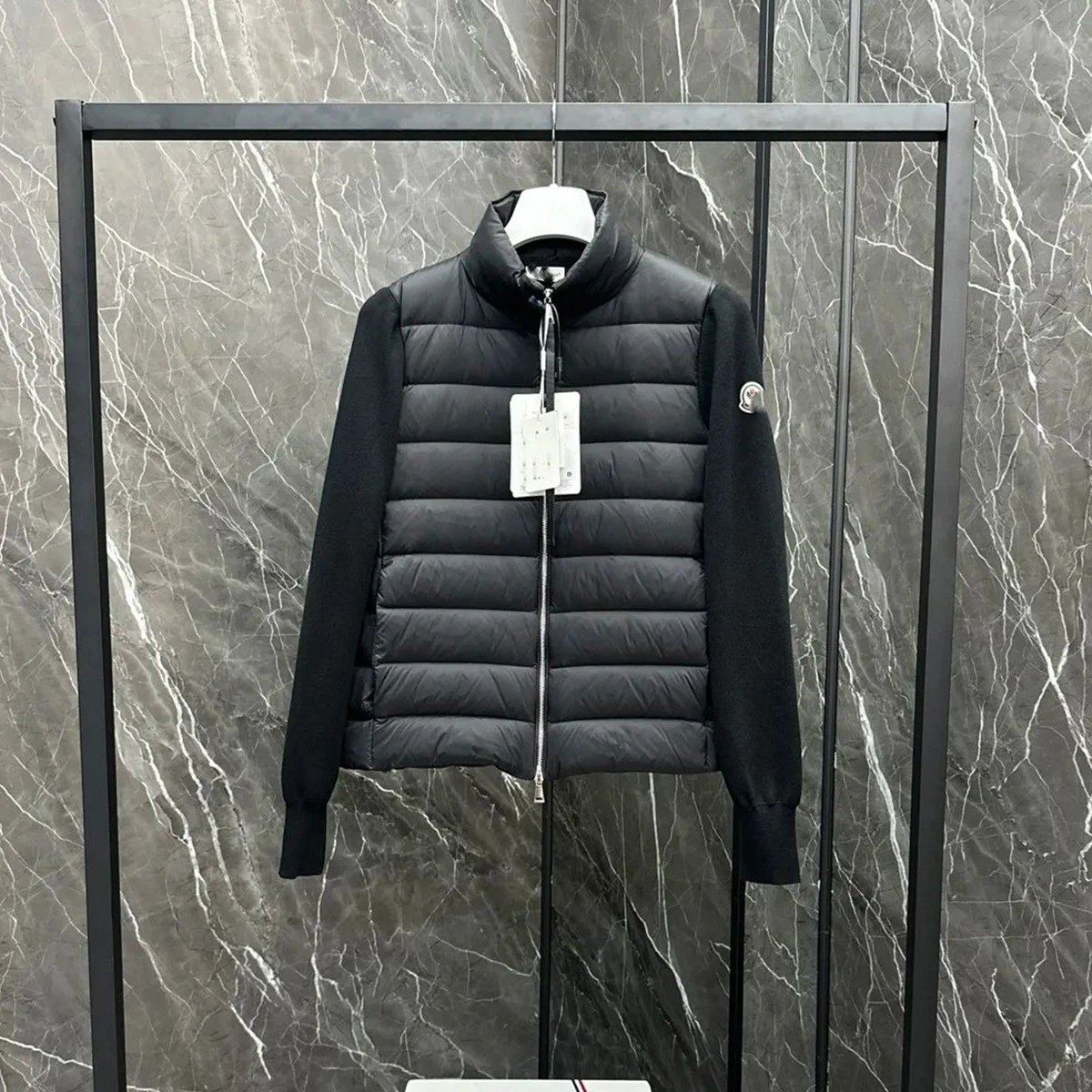 Wool Sleeve White Down Jacket photo 3