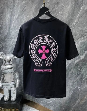 Chrome Hearts Embroidered Cross Motif Black T-Shirt - 4
