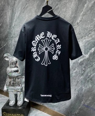 Chrome Hearts Embroidered Cross Motif Black T-Shirt - 16