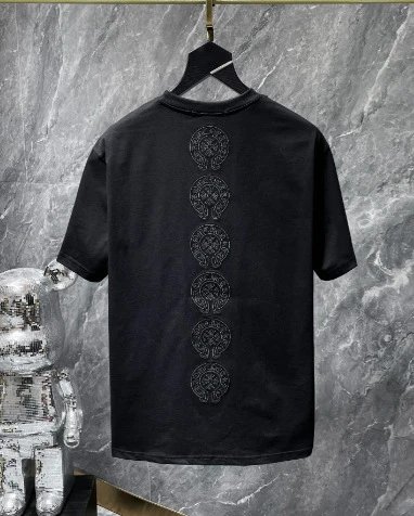 Chrome Hearts Embroidered Cross Motif Black T-Shirt - 32