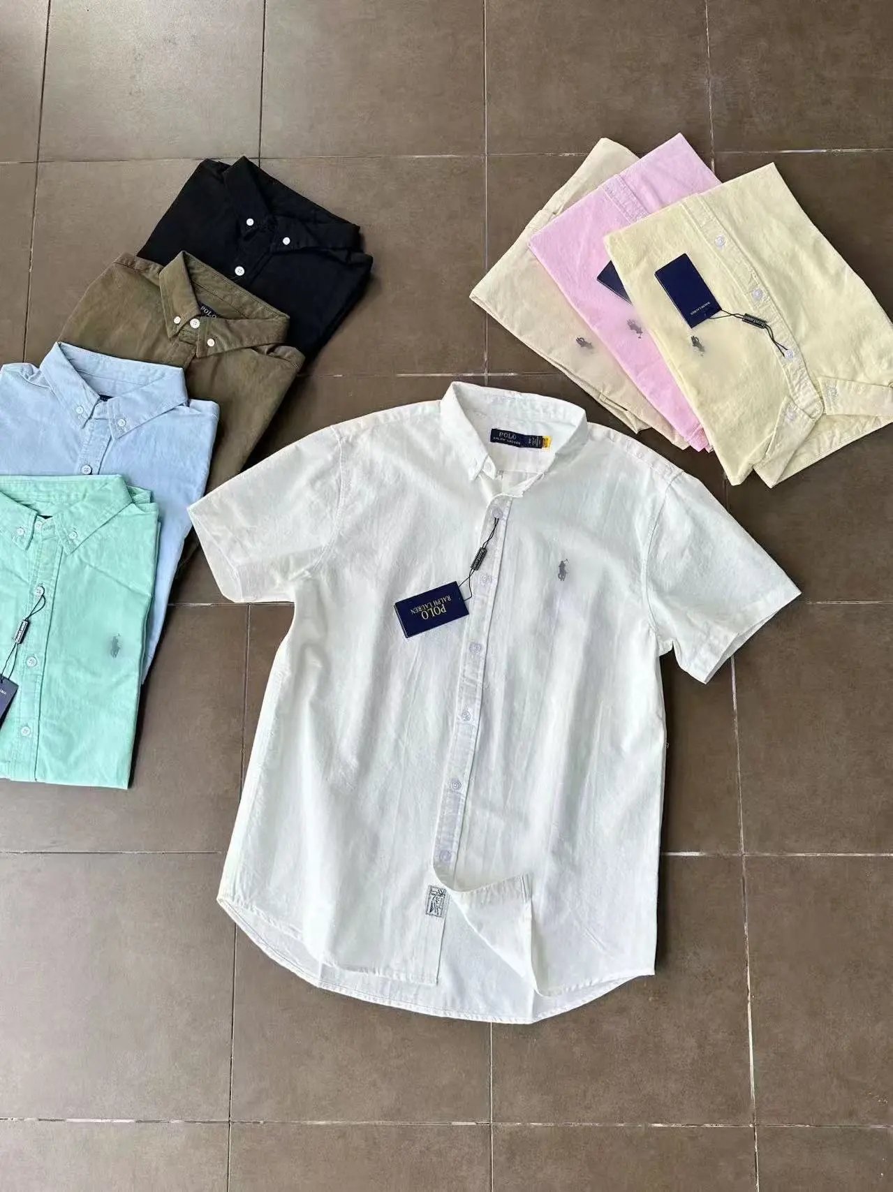 Ralph Lauren Embroidered Cotton Linen Short Sleeve Shirt photo 3