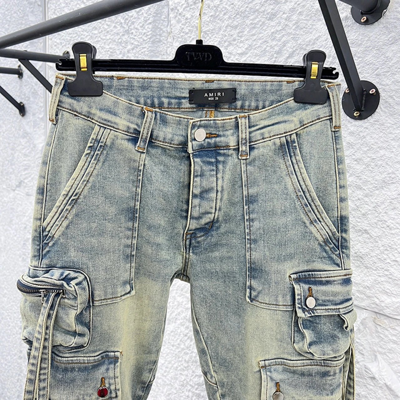 Dark Pocket Flare Jeans photo 3