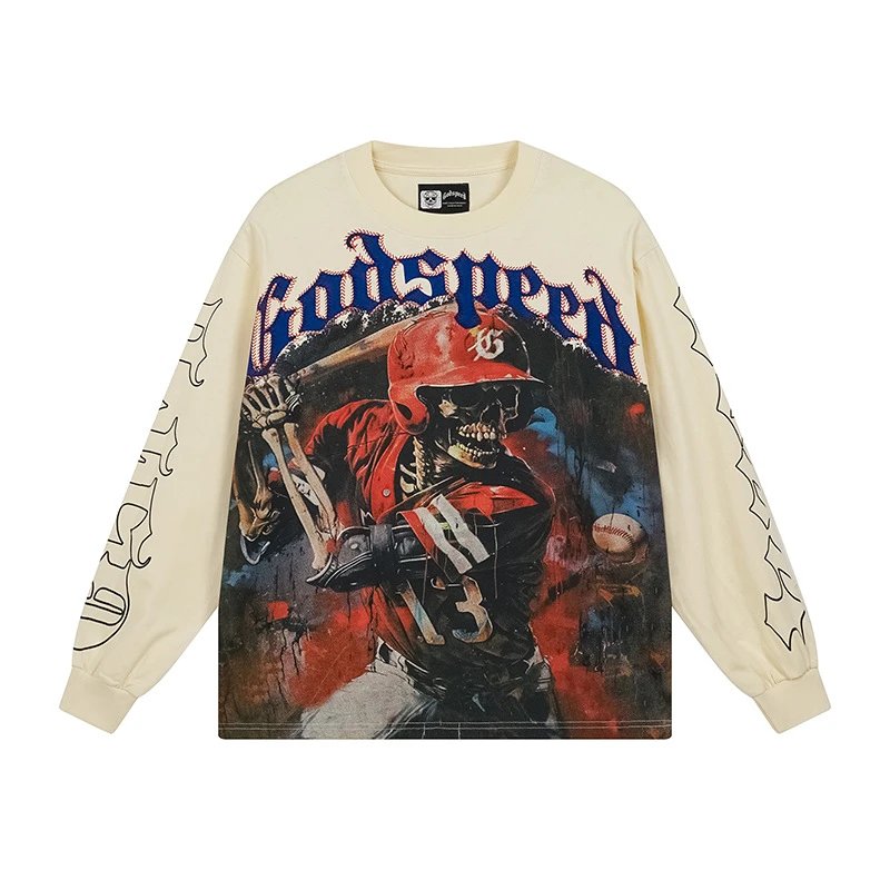 Skull Metal Rock Long Sleeve T-Shirt photo 2