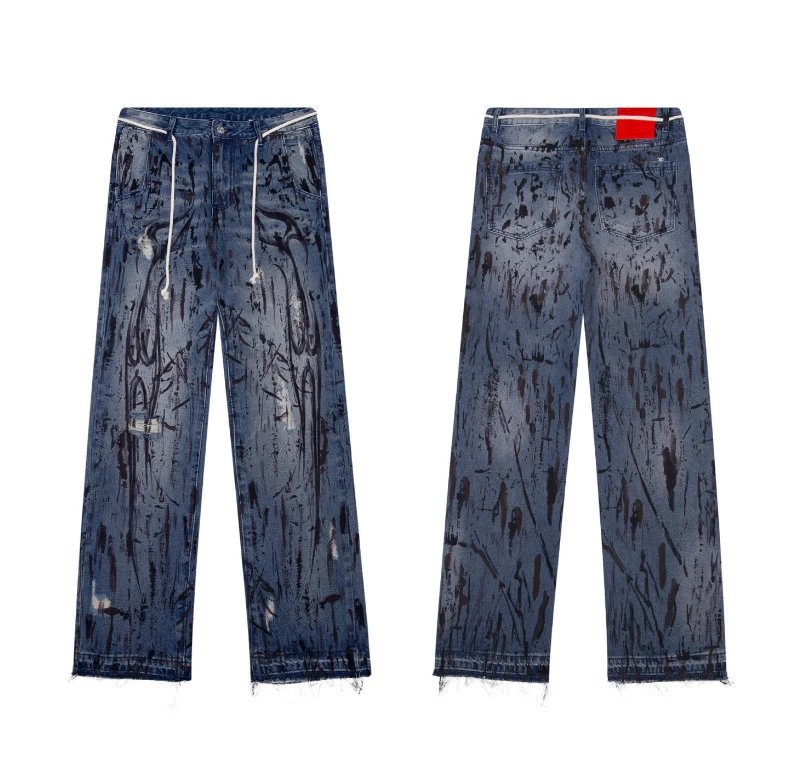 Camouflage Straight Denim Jeans photo 5
