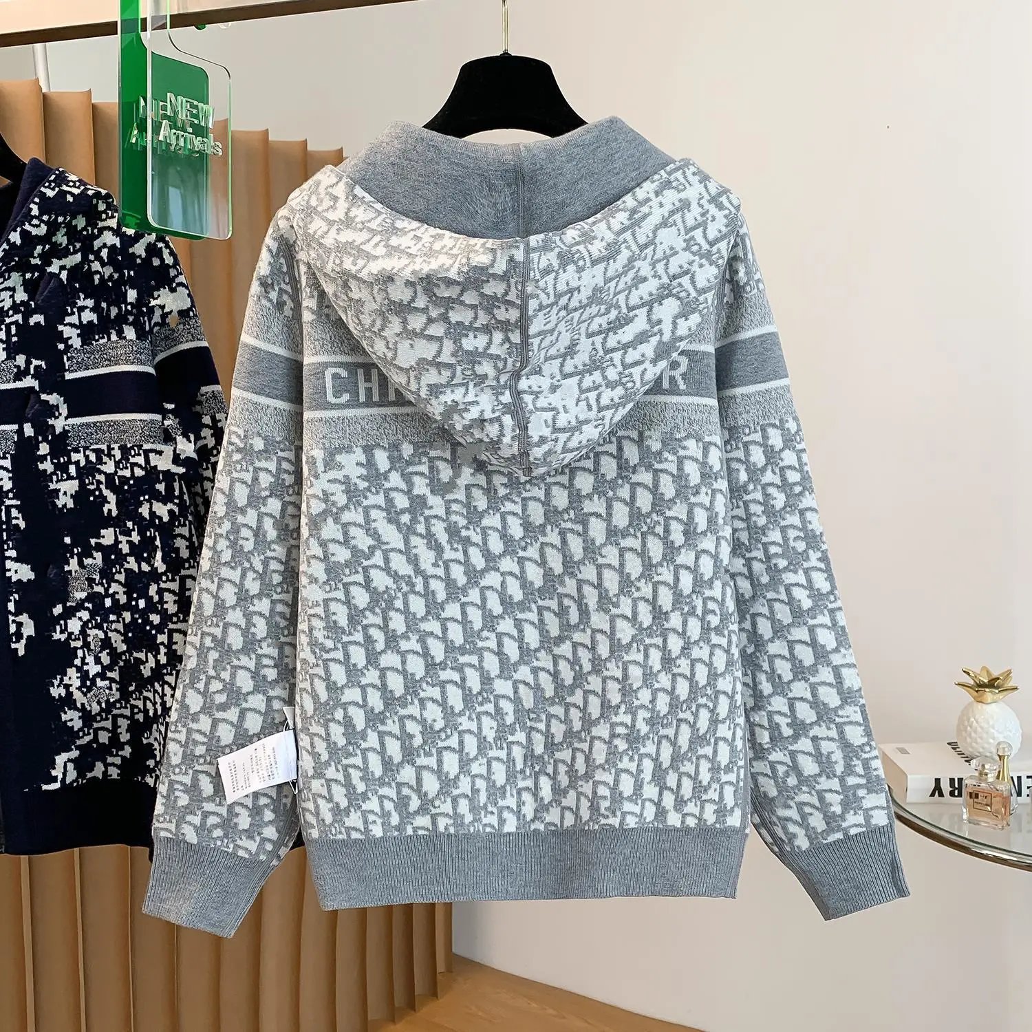 Premium Double-Sided Zip-Up Knit Jacket photo 6