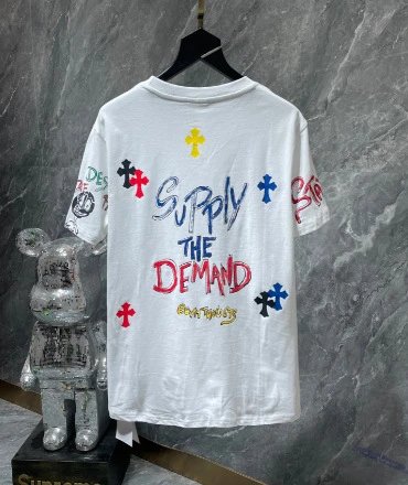 Chrome Hearts Embroidered Cross Motif Black T-Shirt - 21