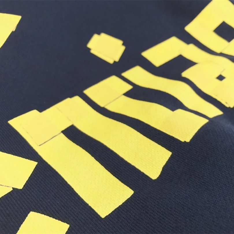 BB Washed Navy Hoodie with Tape Letter Print photo 6