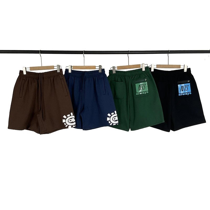 Design Graphic Print Black Sweat Shorts - 26
