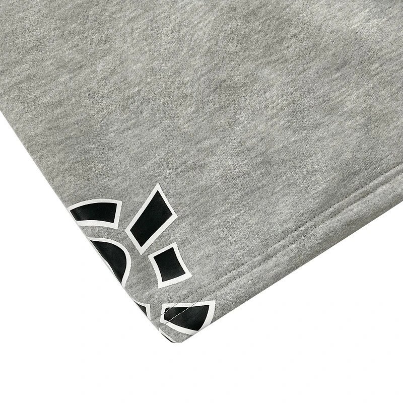 Design Graphic Print Black Sweat Shorts - 22