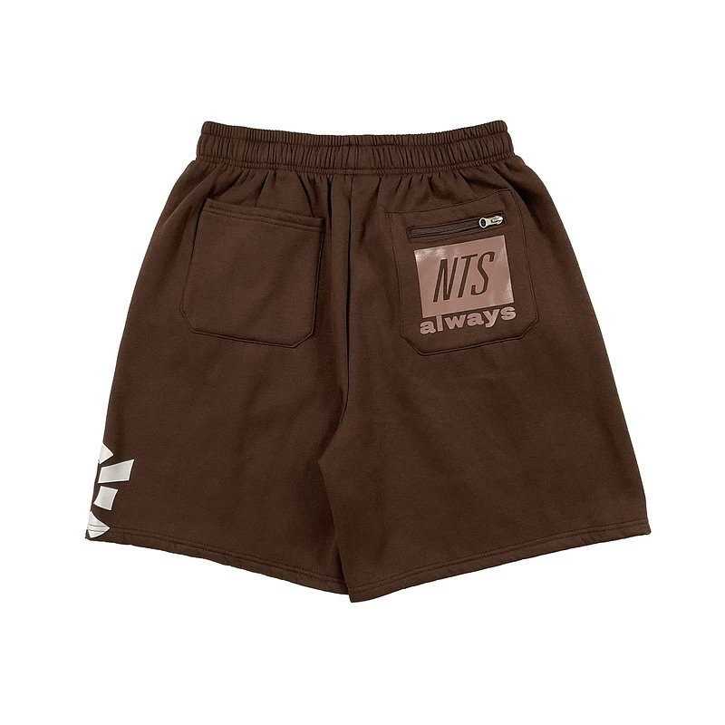 Design Graphic Print Black Sweat Shorts - 38