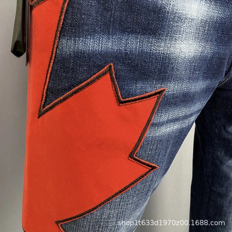 D2 Denim Jeans with Embroidered Maple Leaf photo 7