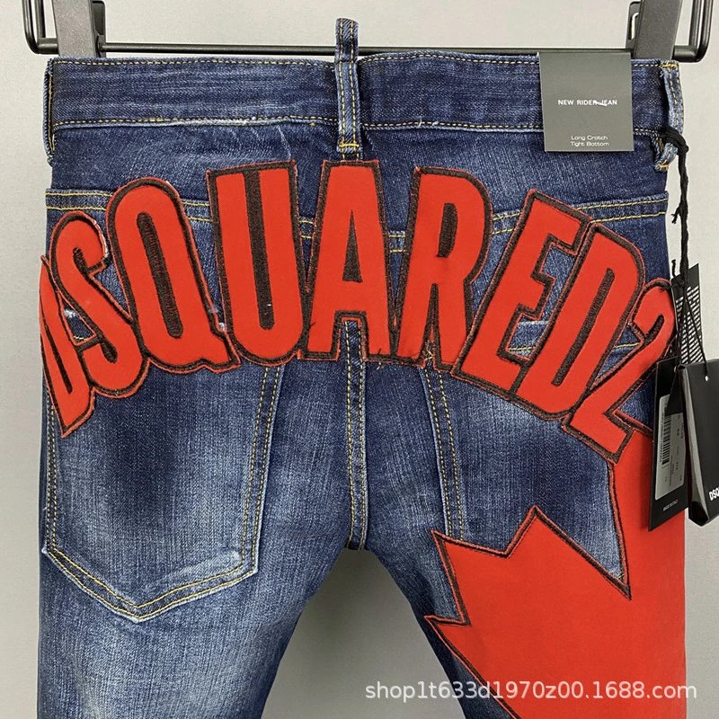 D2 Denim Jeans with Embroidered Maple Leaf photo 8