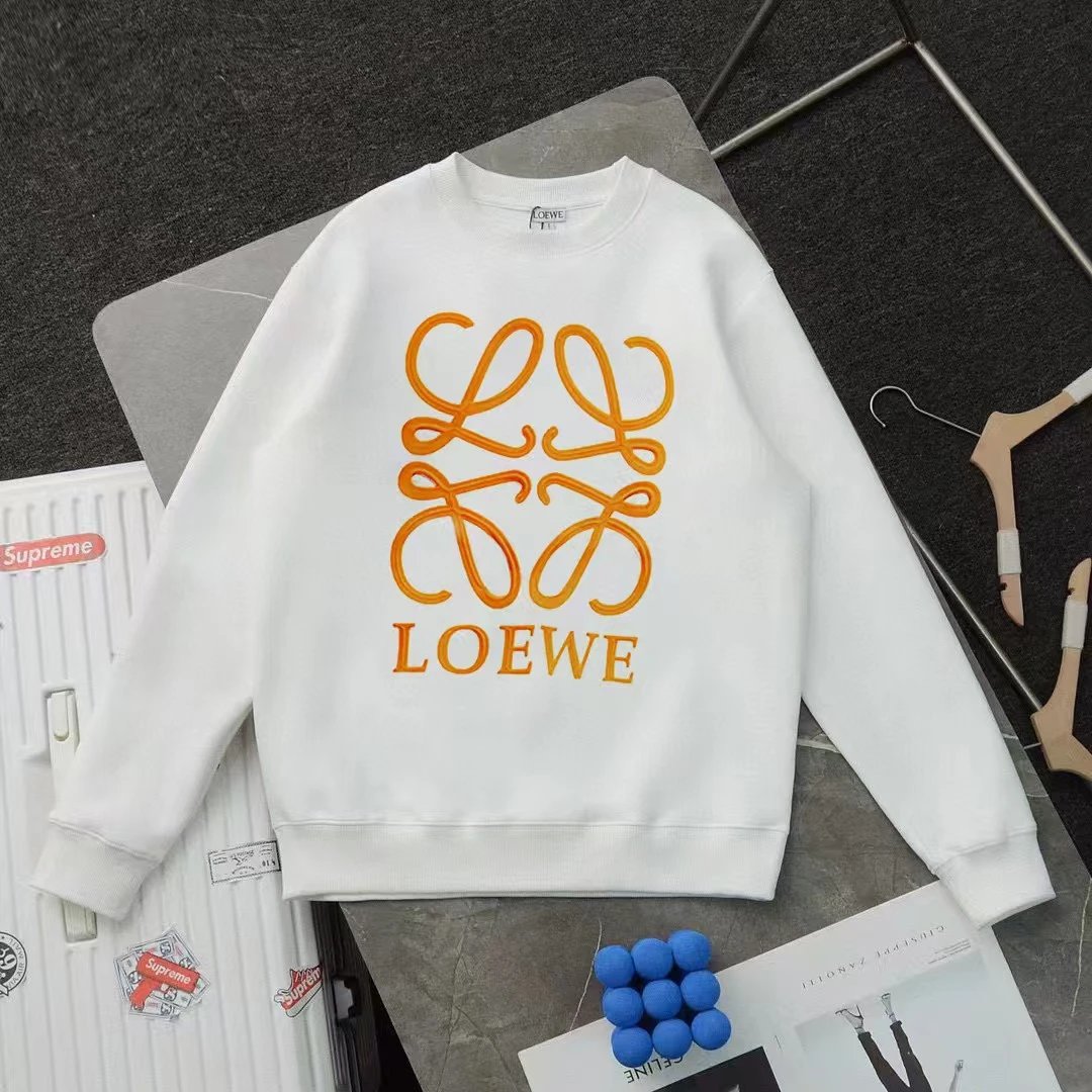 Embroidered Crew Neck Hoodie photo 5