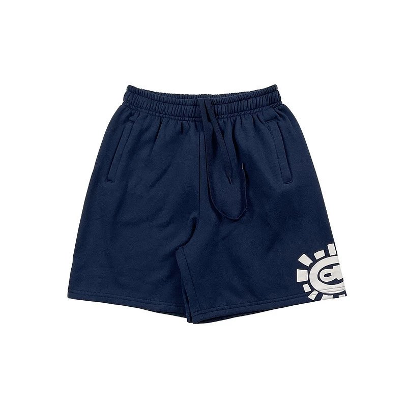 Design Graphic Print Black Sweat Shorts - 39