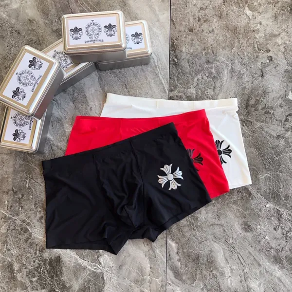 Chrome Hearts Boxers Black Red White Embroidered Underwear - 1