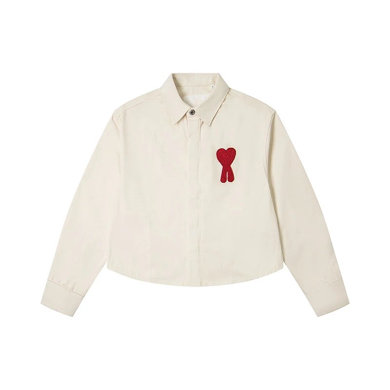 AMI Heart Embroidered Denim Jacket photo 6