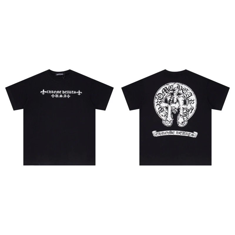 Chrome Hearts Cross Print T-Shirt Couple Set photo 8