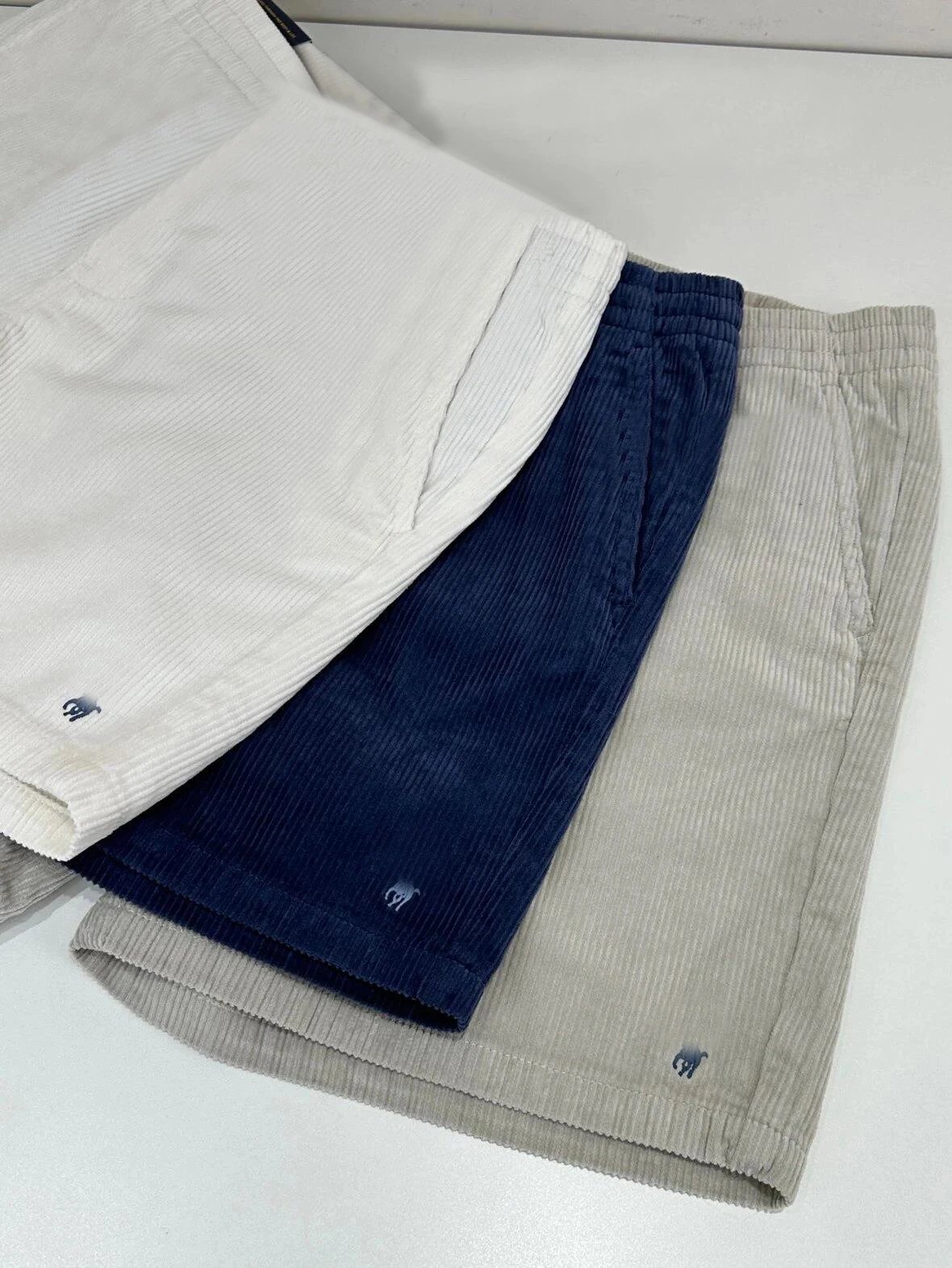 Needles Corduroy Drawstring Shorts Beige Shorts - 14
