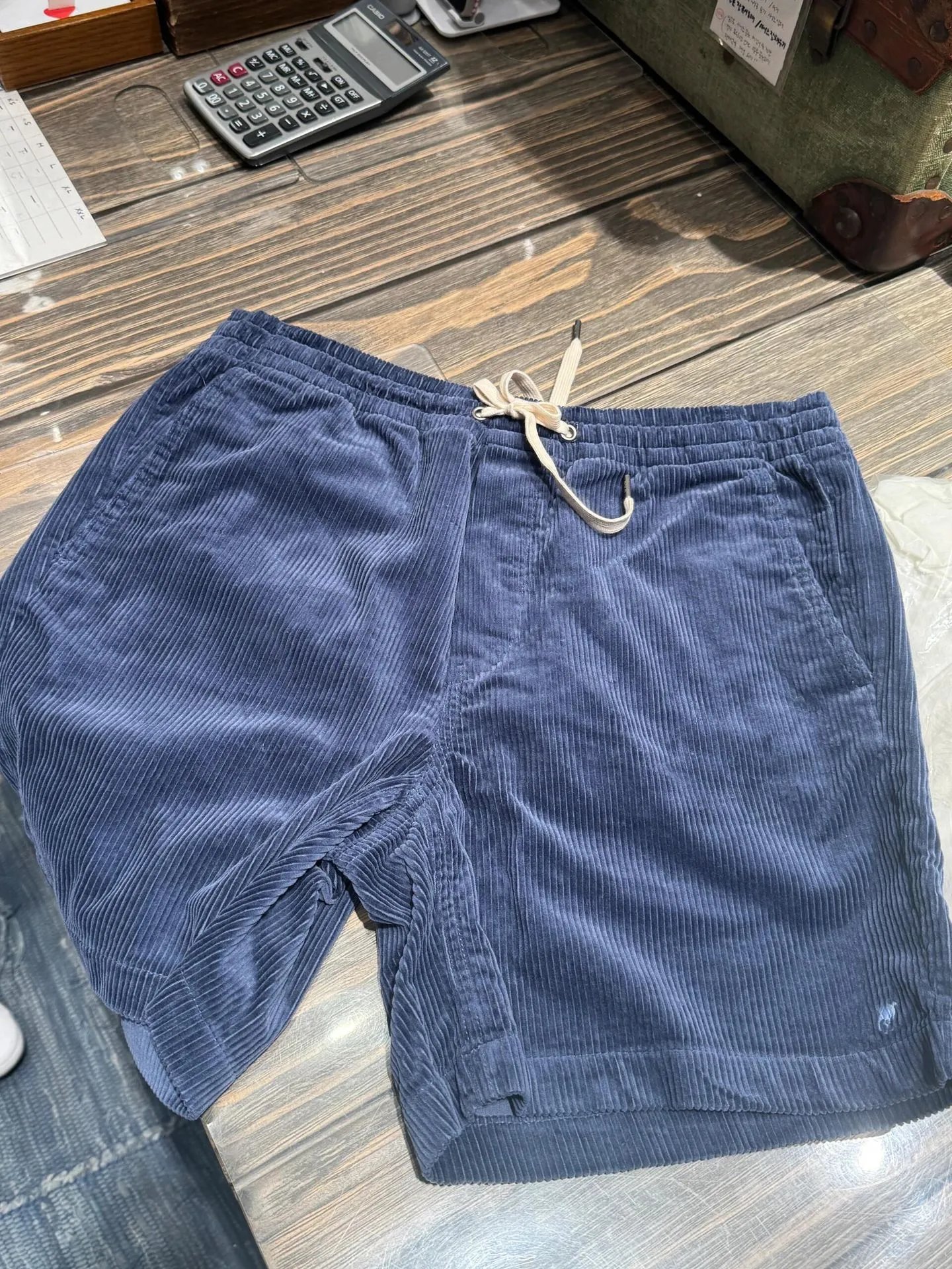 Needles Corduroy Drawstring Shorts Beige Shorts - 43