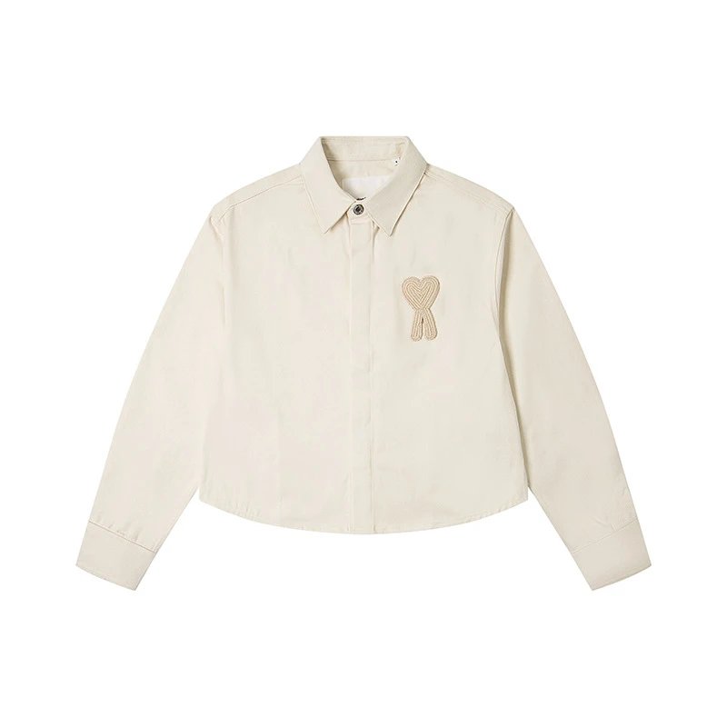 AMI Heart Embroidered Denim Jacket photo 7