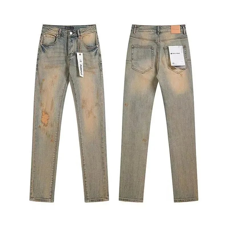 Ripped Patchwork Straight Denim Jeans photo 2