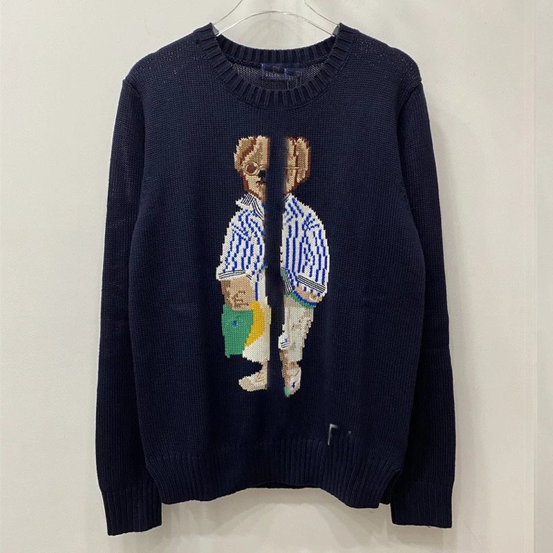 Embroidered Pink Bear Knit Long Sleeve photo 8