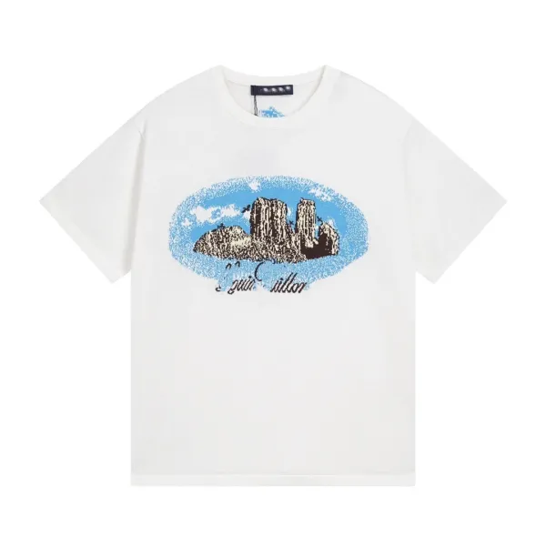 Louis Vuitton Mountain Print T-Shirt White - 1