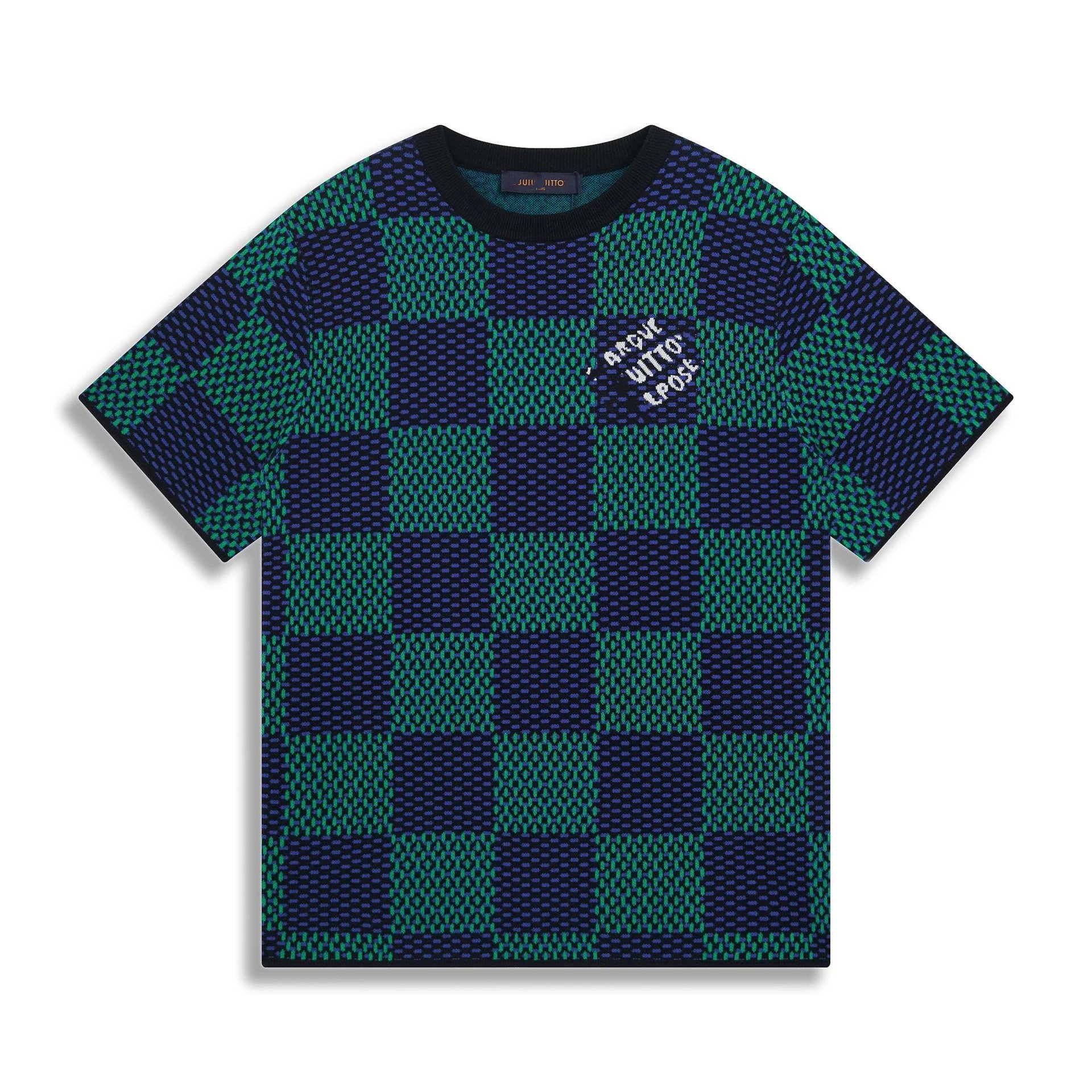 2 Blue (checkerboard jacquard)