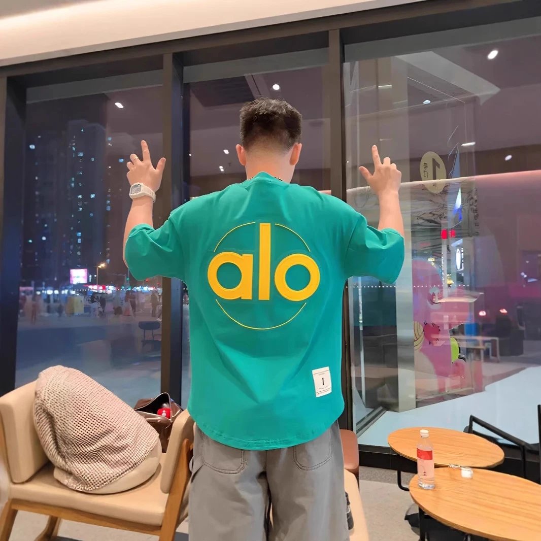 Alo Embossed Letter T-Shirt
