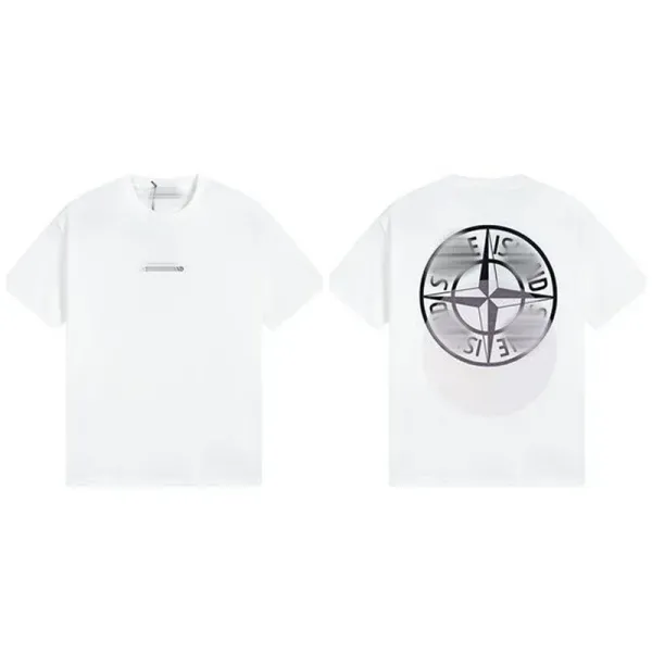 Stone Island Compass Logo White T-Shirt - 1