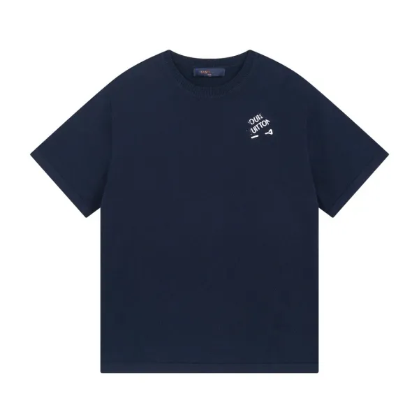 Louis Vuitton Reversed Logo Knit T-Shirt Navy - 1
