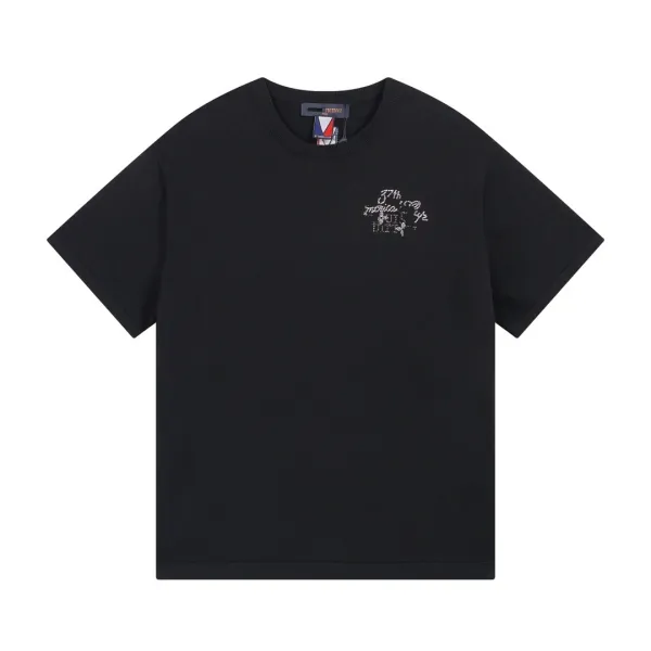 Design Embroidered Script T-Shirt Black - 1