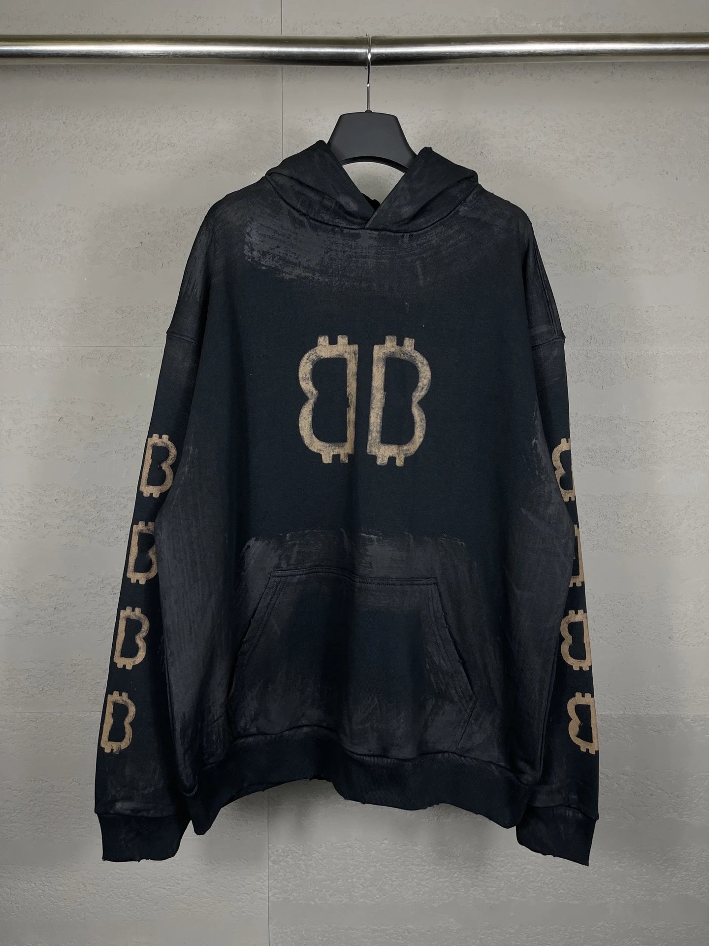 Gaichela Distressed Logo Hoodie Gray - 45
