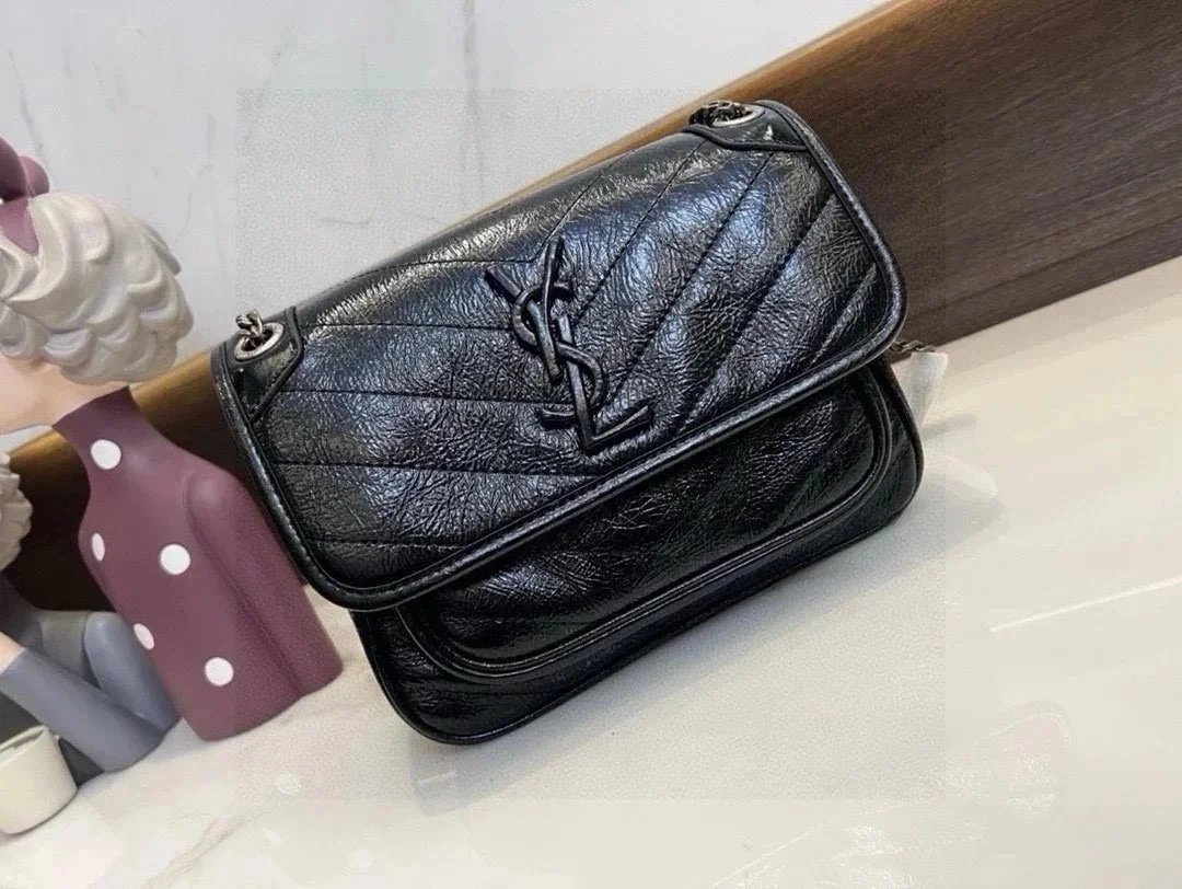 Saint Laurent Crossbody Bags Chain-Strap Flap Bag with Cassandre Logo image 4
