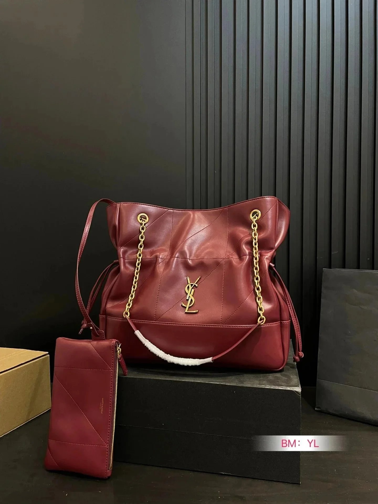 Saint Laurent Crossbody Bags Chain-Strap Flap Bag with Cassandre Logo — 18