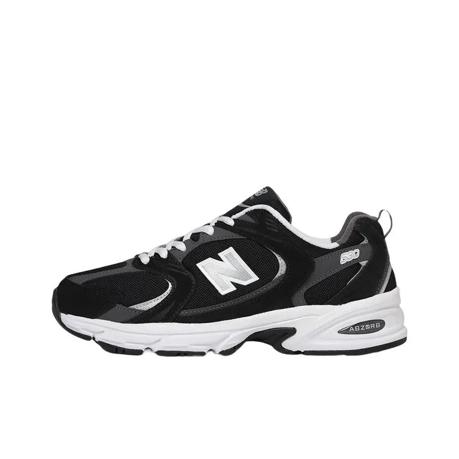 MR530CC Black White Suede