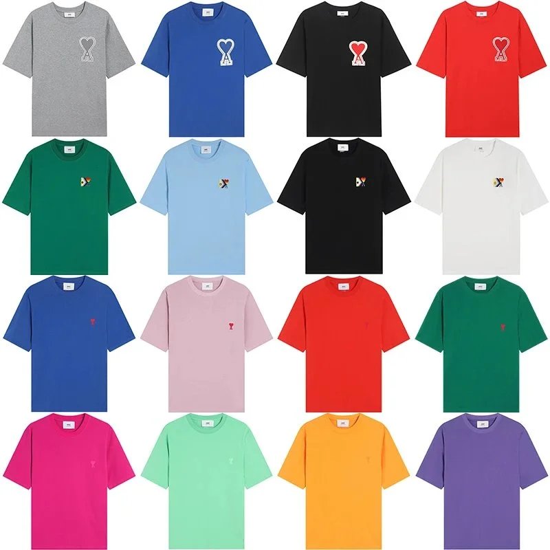 Ami Paris Heart Print Tees