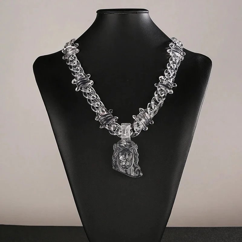 Jesus Crown of Thorns Chain Pendant Necklace